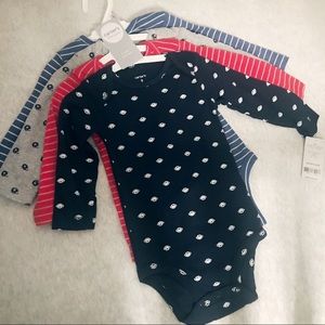 NWT Carters 4 Pack Bodysuit Little Layette Variety